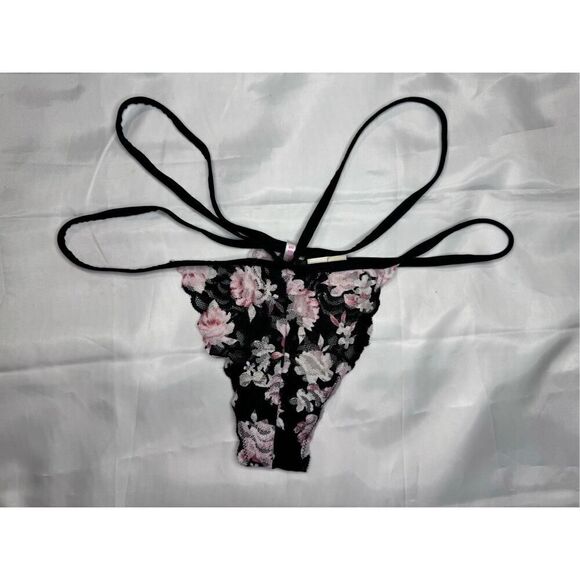 Victoria's Secret Other - Victoria's Secret pink size large string black and pink lace